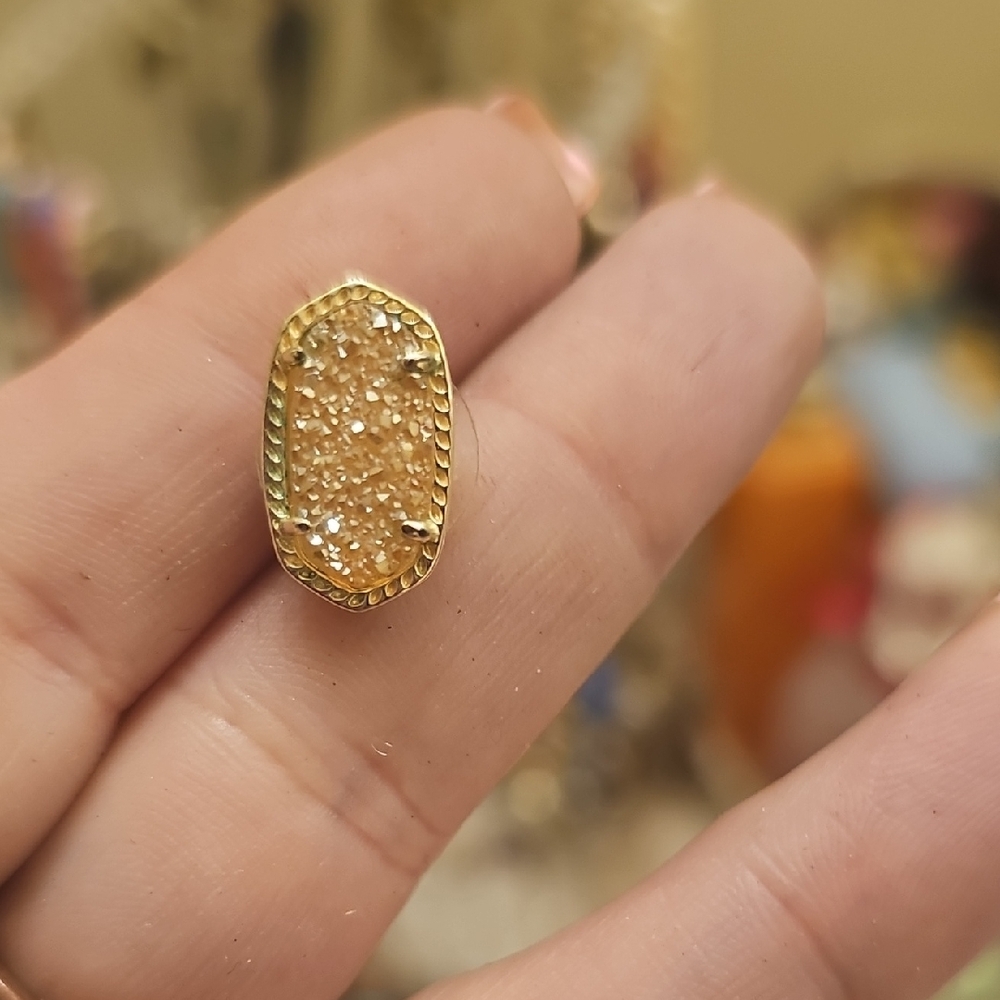 Gold Druzy Stone Ring
